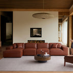 Domus Modular Khaki Leather Sectional Sofa
