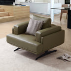 Fauteuil Olivia en cuir véritable pleine fleur