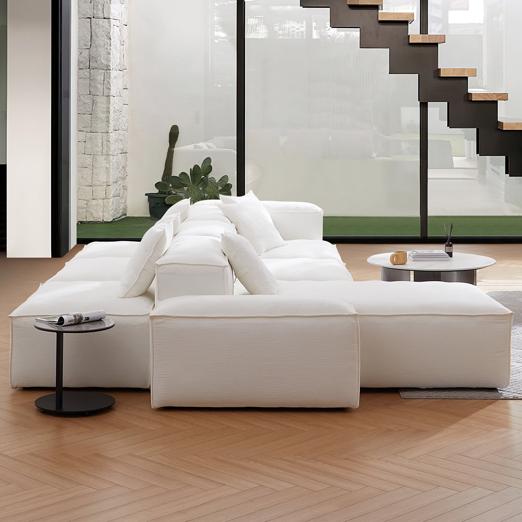 Canapé sectionnel double face Freedom Modular blanc