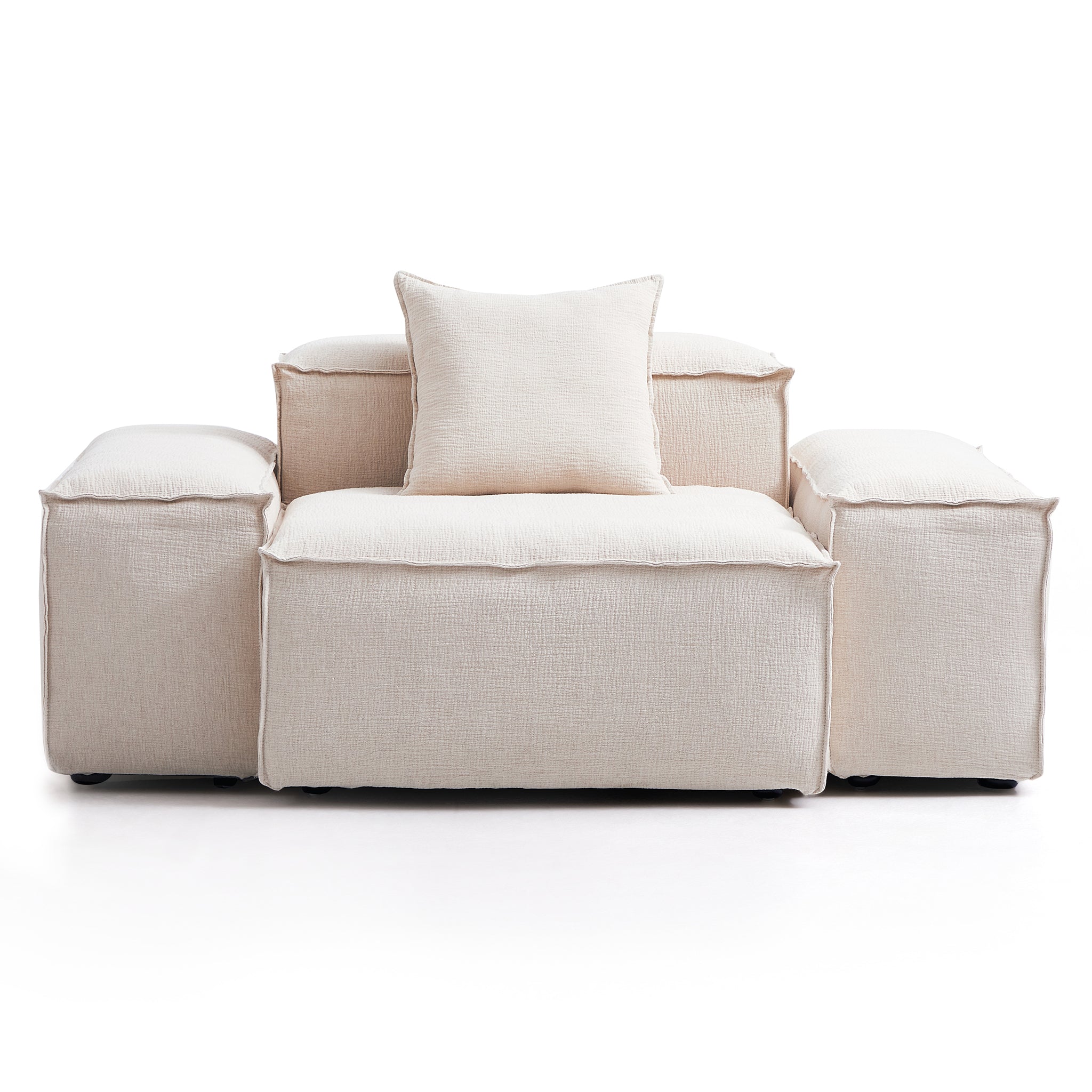 Freedom Modular Gray Accent Armchair