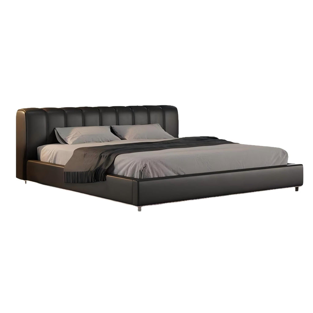 Bitter Chocolate Leather Bed