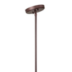Suspension en forme de dôme de style industriel à 3 lumières, style ferme, en métal, linéaire, pour îlot de cuisine, finition bronze huilé
