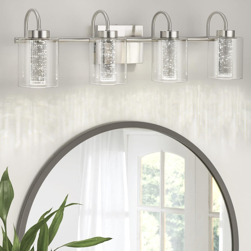 Luminaires de salle de bain 3/4/5/6 lumières en nickel brossé