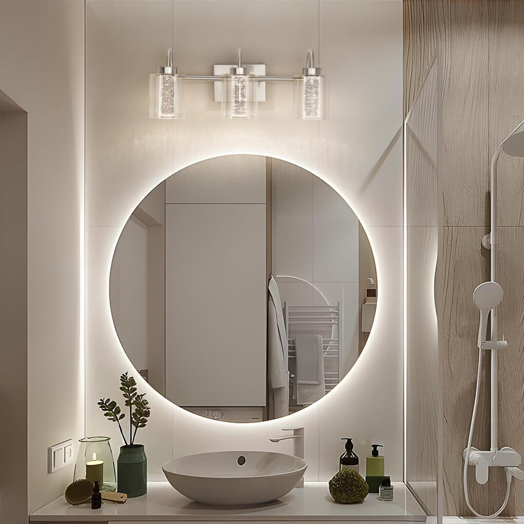Luminaires de salle de bain 3/4/5/6 lumières en nickel brossé