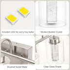 Luminaires de salle de bain 3/4/5/6 lumières en nickel brossé