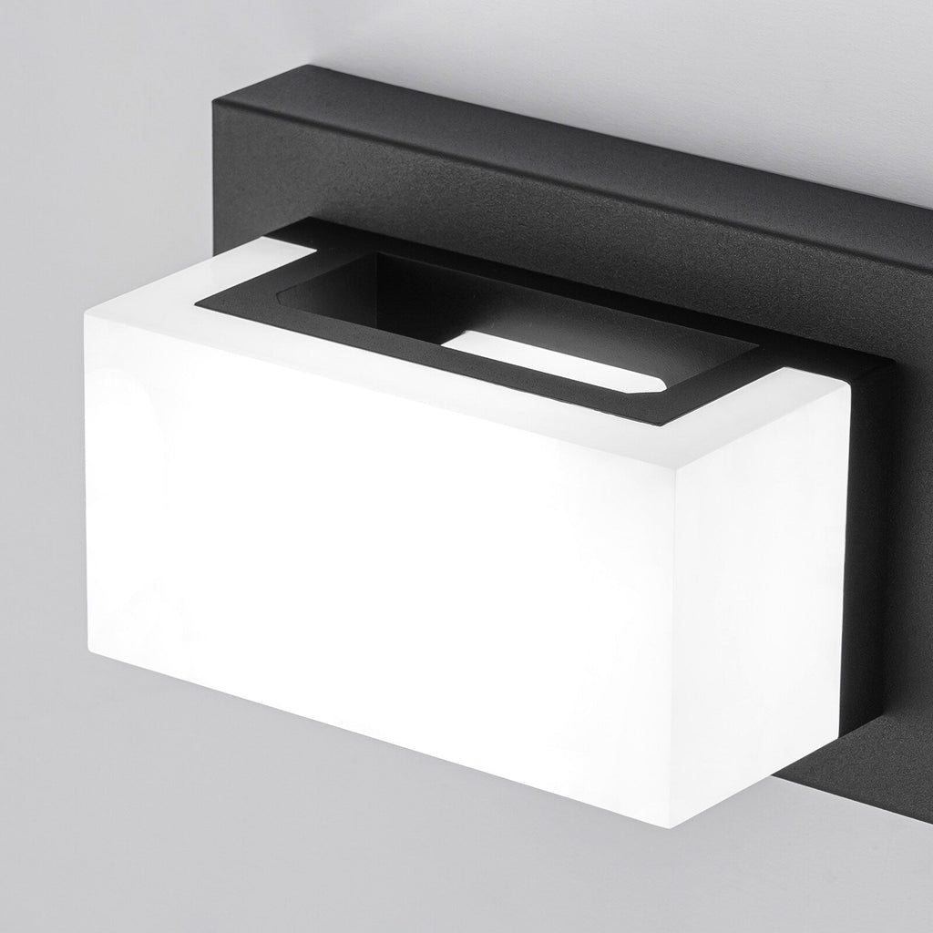 Applique murale LED moderne à intensité variable, 3, 4 ou 5 lampes, noir mat, pour salle de bain