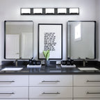 Applique murale LED moderne à intensité variable, 3, 4 ou 5 lampes, noir mat, pour salle de bain