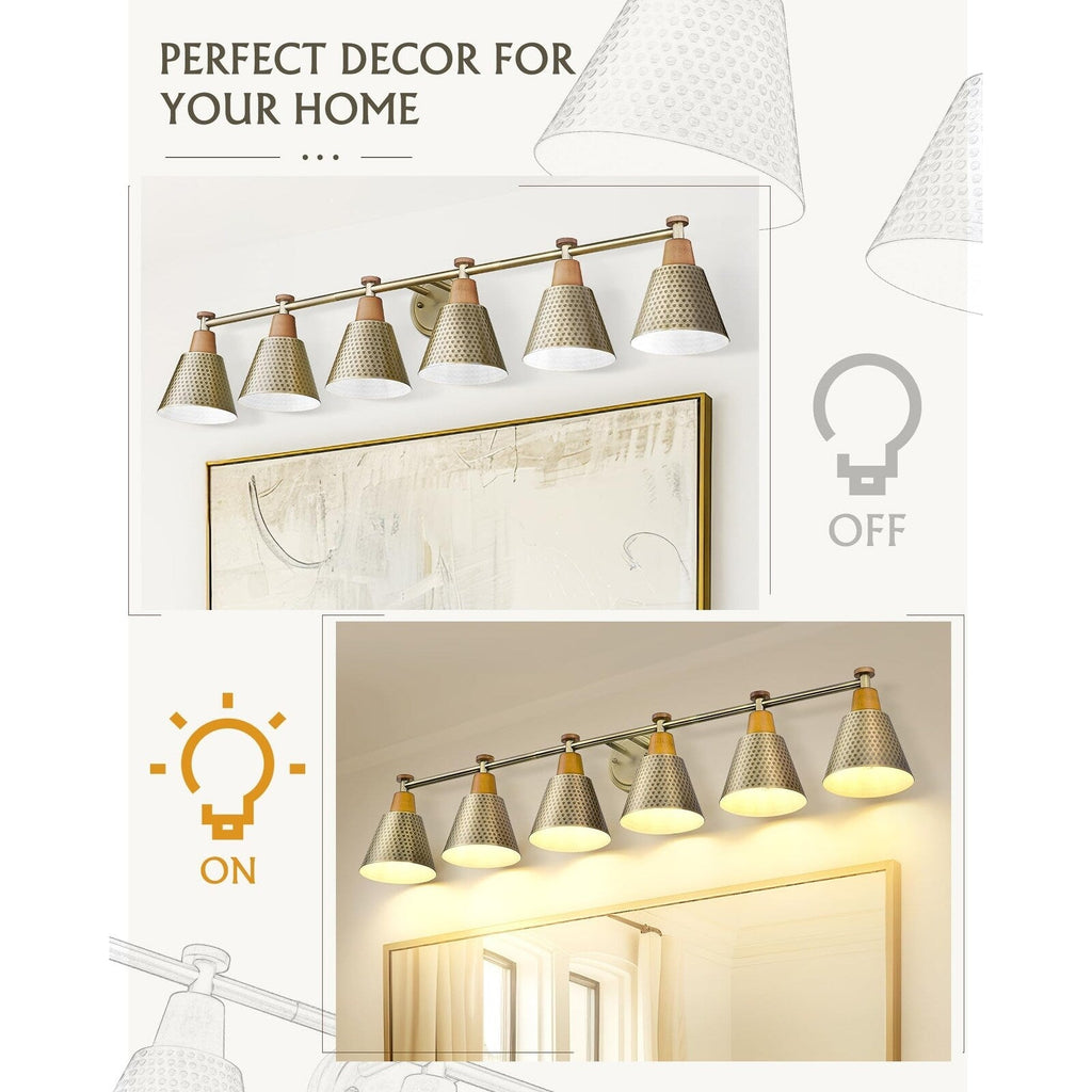 Luminaire de salle de bain moderne à 3, 5 ou 6 lampes