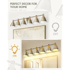 Luminaire de salle de bain moderne à 3, 5 ou 6 lampes