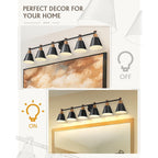 Luminaire de salle de bain moderne à 3, 5 ou 6 lampes