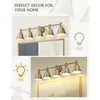 Luminaire de salle de bain moderne à 3, 5 ou 6 lampes