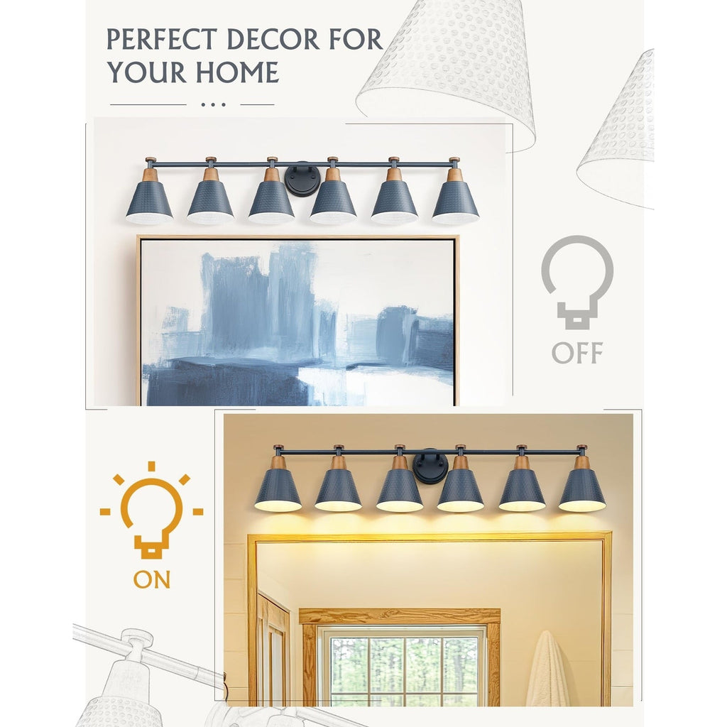 Luminaire de salle de bain moderne à 3, 5 ou 6 lampes