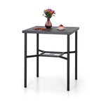 Ensemble de 3/5 tabourets de bar de patio MAISON ARTS, comprenant une table basse en métal et des tabourets de bar hauts pivotants en textilène