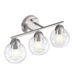 Luminaires de salle de bain ronds en verre à 3 lumières
