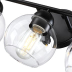 Luminaires de salle de bain ronds en verre à 3 lumières
