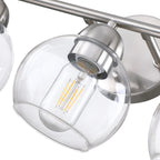 Luminaires de salle de bain ronds en verre à 3 lumières