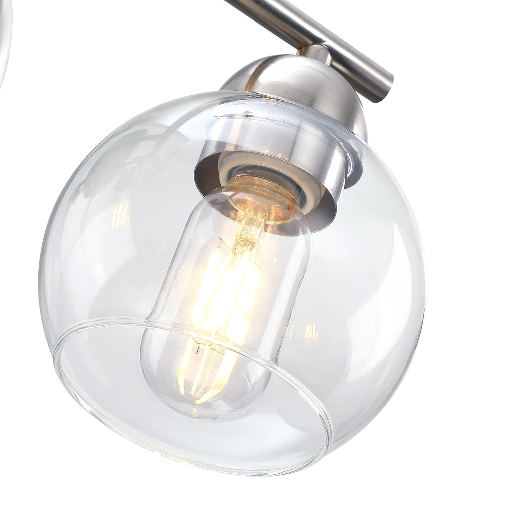 Luminaires de salle de bain ronds en verre à 3 lumières