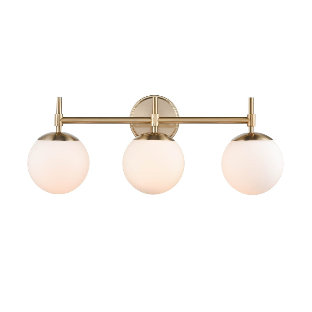 Luminaire de salle de bain à 3 lampes 929 Lighting, disponible en plusieurs finitions et avec abat-jour en verre opale