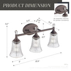 Luminaires de salle de bain à 3 lumières