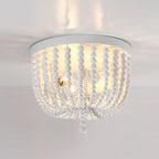 Plafonnier encastré à 3 lumières en bois blanc antique de style bohème