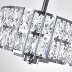 Plafonnier semi-encastré à 3 lumières en cristal pour salon et couloir