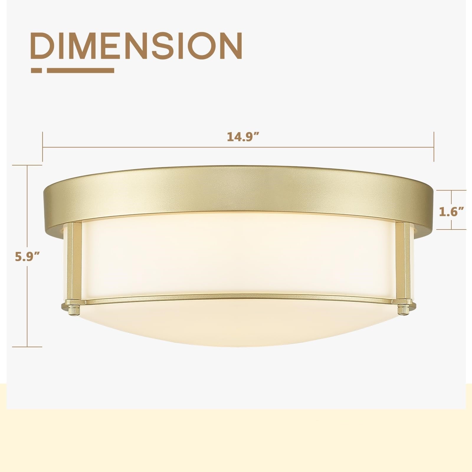 Plafonnier encastré à 3 lumières en verre grainé