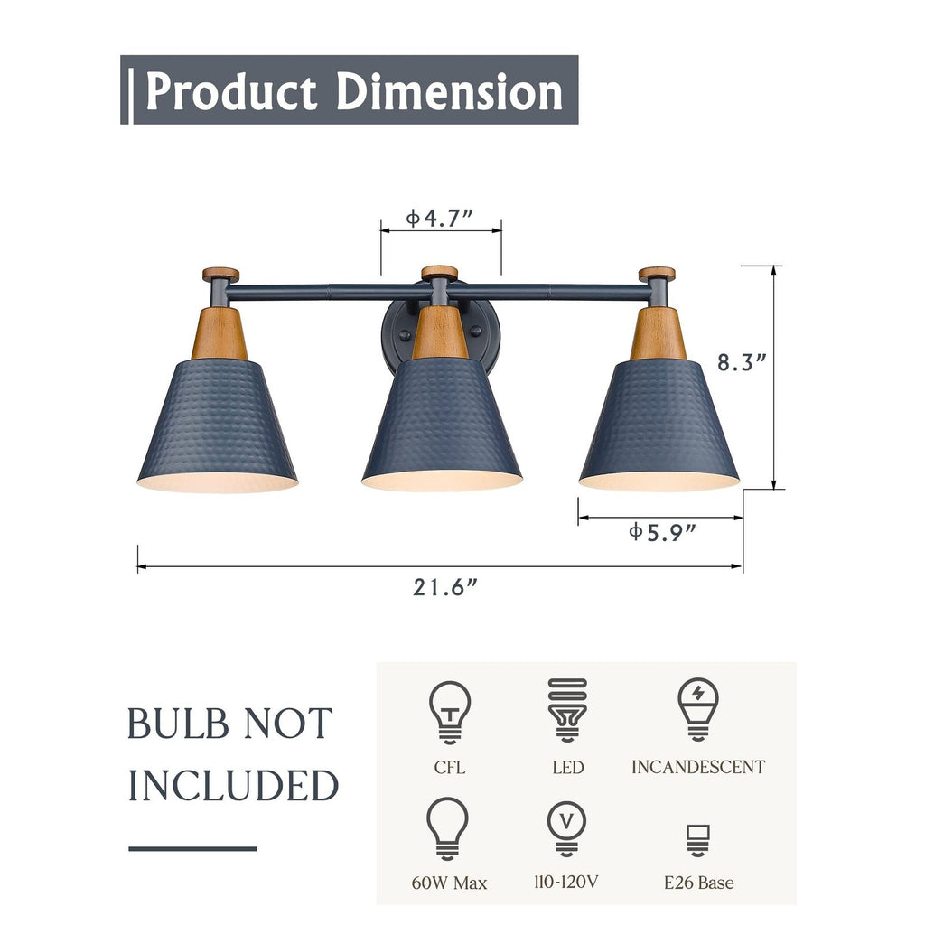 Luminaire de salle de bain moderne à 3, 5 ou 6 lampes