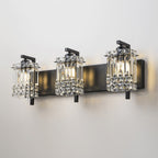 Applique murale en cristal à 3 lumières pour salle de bain, style glamour et moderne, pour miroir
