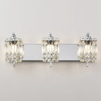 Applique murale en cristal à 3 lumières pour salle de bain, style glamour et moderne, pour miroir