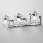 Applique murale en cristal à 3 lumières pour salle de bain, style glamour et moderne, pour miroir