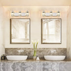 Applique murale en cristal à 3 lumières pour salle de bain, style glamour et moderne, pour miroir