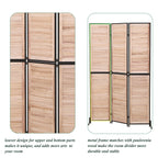 Cloisons de séparation à 3 panneaux et écran de confidentialité pliable en bois naturel, cloison de séparation de 1,8 m pour séparation de pièce
