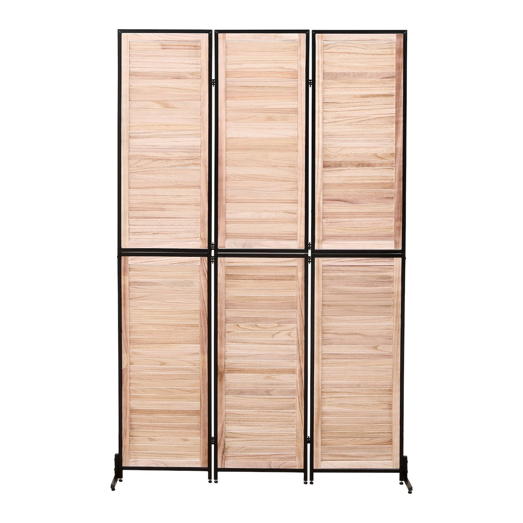 Cloisons de séparation à 3 panneaux et écran de confidentialité pliable en bois naturel, cloison de séparation de 1,8 m pour séparation de pièce
