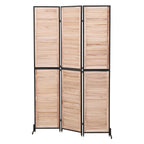 Cloisons de séparation à 3 panneaux et écran de confidentialité pliable en bois naturel, cloison de séparation de 1,8 m pour séparation de pièce