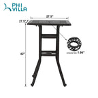 Ensemble de 3 tabourets de bar de patio en aluminium moulé MAISON ARTS comprenant 1 table de bar et 2 tabourets de bar hauts pivotants