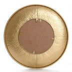 Ensemble de 3 miroirs muraux ronds en métal doré - 22,25 de diamètre x 2,36 de profondeur