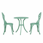 Ensemble bistrot d'extérieur 3 pièces en fonte d'aluminium