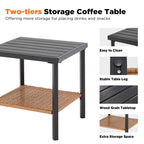 Ensemble de 3 chaises pivotantes/basculantes d'extérieur - Mobilier de jardin en rotin synthétique avec coussins et table basse, chaises à bascule pour jardin