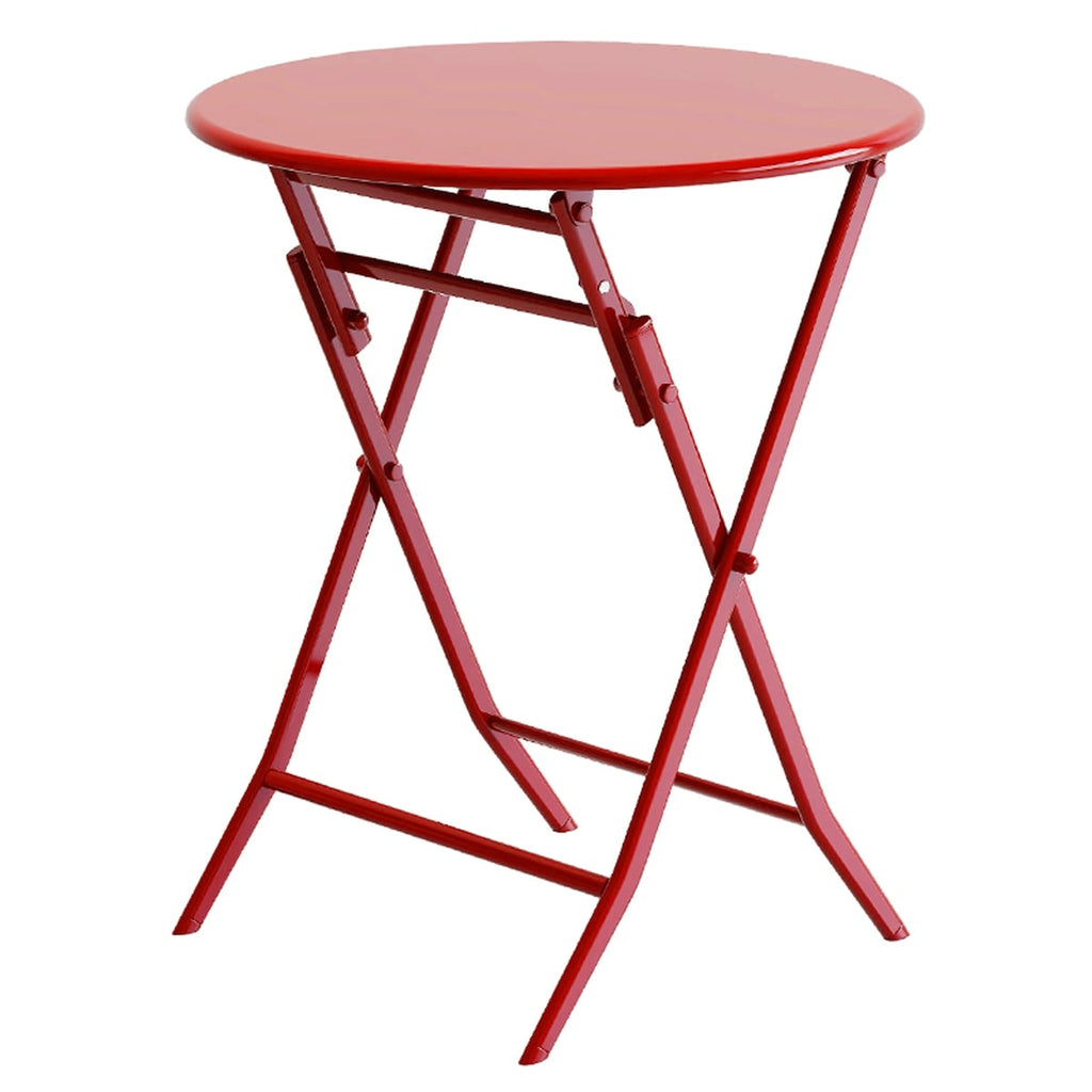 Ensemble bistro de patio 3 pièces avec table ronde pliable et chaises