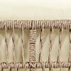 Ensemble de conversation pour patio extérieur Moasis 4 pièces, canapé sectionnel en osier en forme de L avec coussins et table d'appoint