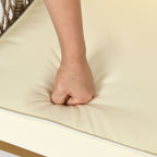 Ensemble de conversation pour patio extérieur Moasis 4 pièces, canapé sectionnel en osier en forme de L avec coussins et table d'appoint