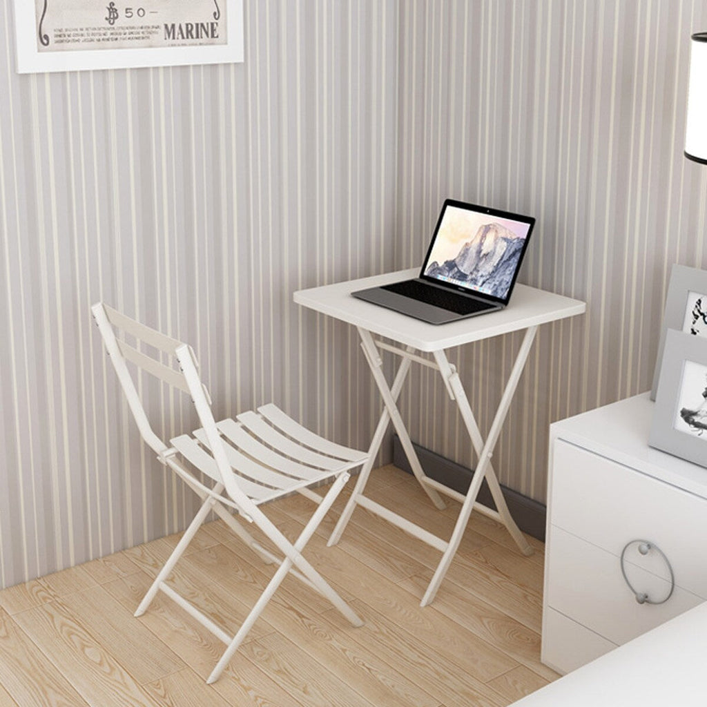 Ensemble bistrot minimaliste 3 pièces pour patio avec table carrée pliable et chaises - 3 pièces
