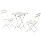 Ensemble bistrot minimaliste 3 pièces pour patio avec table carrée pliable et chaises - 3 pièces