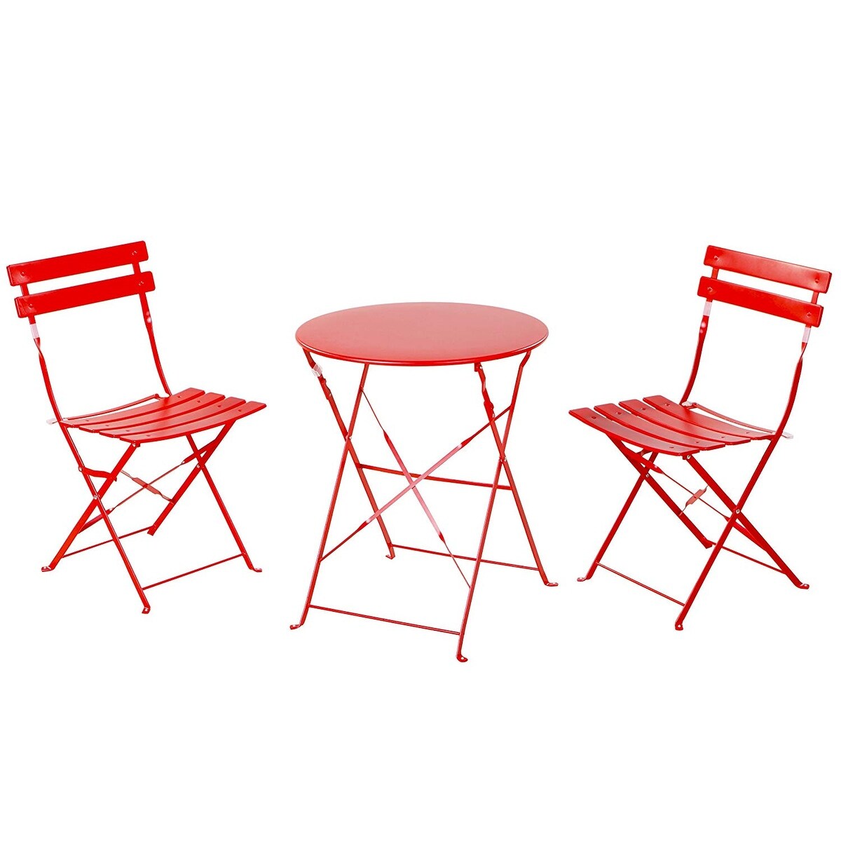 Ensemble bistrot d'extérieur 3 pièces en acier de qualité supérieure Clihome