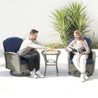 Ensemble de 3 chaises en rotin synthétique avec table et mobilier de jardin