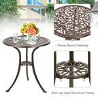 Ensemble de bistrot d'extérieur 3 pièces, ensemble de meubles de patio, table et chaises