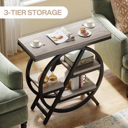 Table d'appoint à 3 niveaux avec rangement pour salon