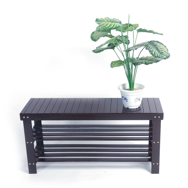 3-Tier Shoe Rack Bench Shoe Storage Organizer Holds Up to 240 lbs