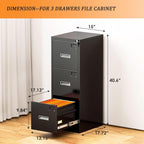Classeur mobile/vertical à 3 tiroirs pour bureau à domicile