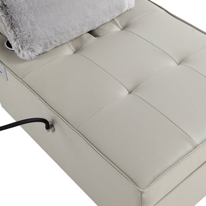 Fauteuil convertible 3 en 1, canapé inclinable réglable avec haut-parleurs Bluetooth, ports USB et oreiller moelleux